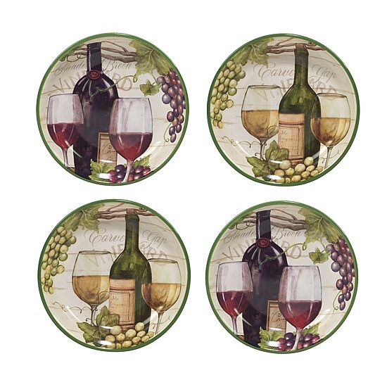 Certified International Meadow Brook Vineyard 4-pc. Earthenware Soup Bowl
