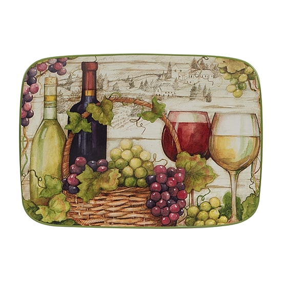 Certified International Meadow Brook Vineyard Rectangle Serving Platter