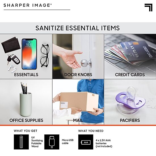 Sharper Image True UV Light Sanitizer Portable Wand