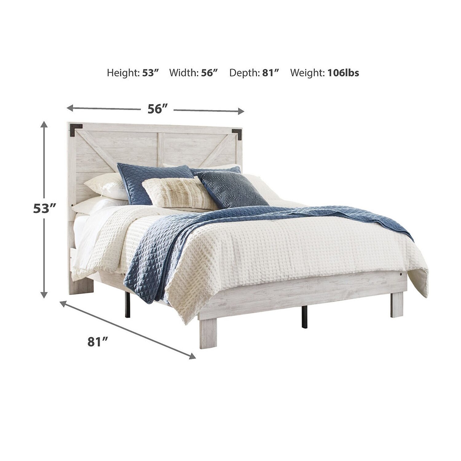 Signature Design By Ashley Shawburn Crossbuck Panel Platform Bed