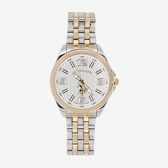 U.S. Polo Assn. Mens Two Tone Bracelet Watch Usc80718jc