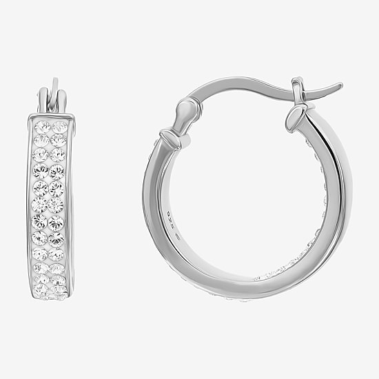 Inside-Out Crystal Hoop Earrings 2-Pair Set