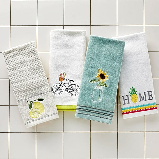 Saturday Knight Flower Basket Bike 2-pc. Hand Towel