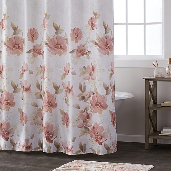 Saturday Knight Misty Floral Shower Curtain