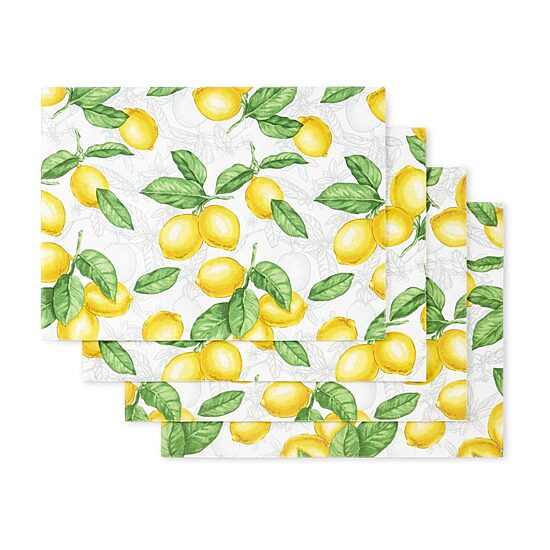 Martha Stewart Lots Of Lemons Dinner 4-pc. Placemat