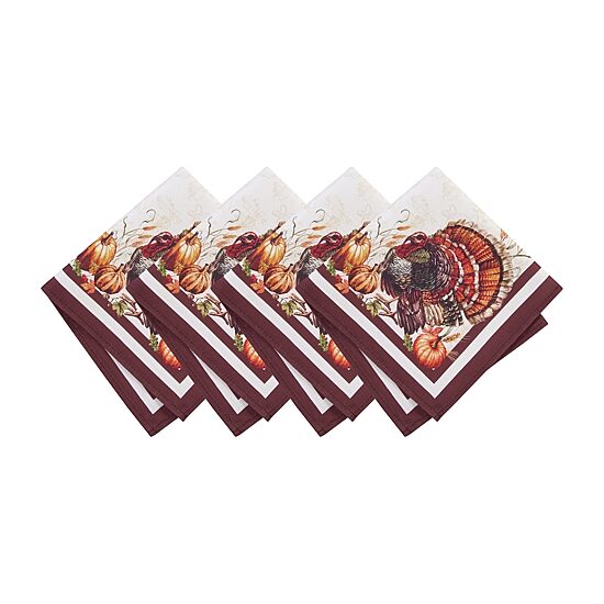 Threadmade Heritage Turkey 4-pc. Napkins