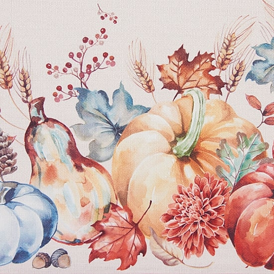 Threadmade Botanical Harvest Pumpkin Tablecloth