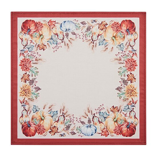 Threadmade Botanical Harvest Pumpkin 4-pc. Napkins