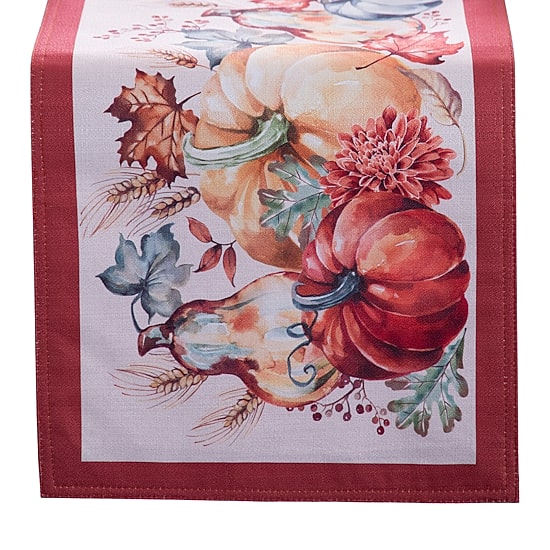 Threadmade Botanical Harvest Pumpkin Table Runner