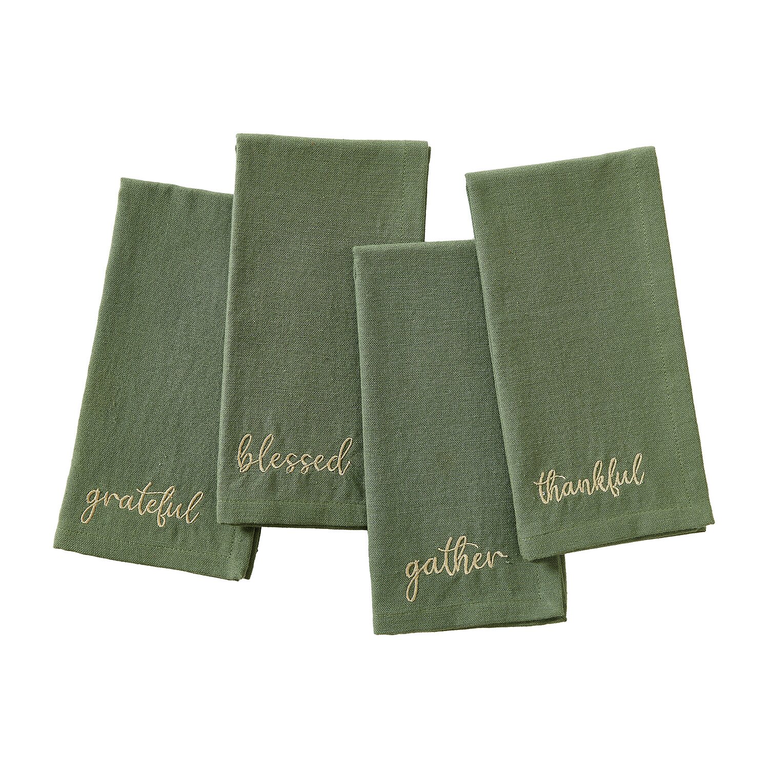 Threadmade Harvest Sentiment 4-pc. Napkins