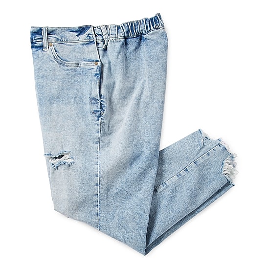 A.N.A Plus Womens High Rise Adaptive Slim Straight Leg Jean