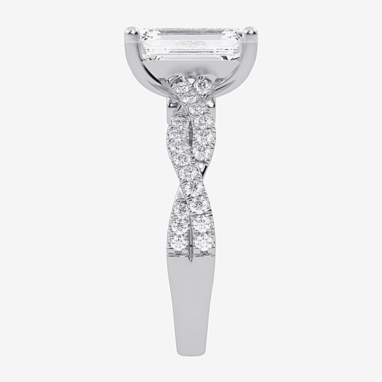 (G-H / Vs2-Si1) Womens 4 1/3 Ct. T.W. Lab Grown White Diamond 14K Gold Side Stone Engagement Ring