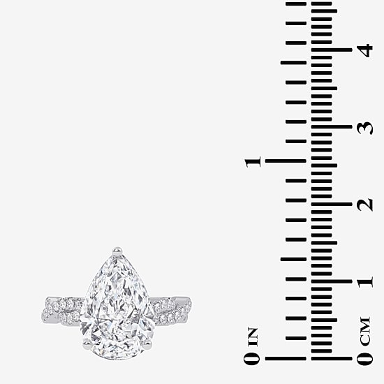 (G-H / Vs2-Si1) Womens 4 1/3 Ct. T.W. Lab Grown White Diamond 14K Gold Side Stone Engagement Ring