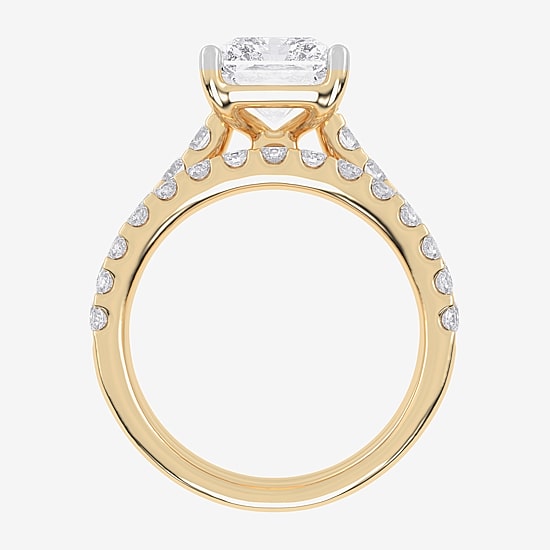 Signature By Modern Bride (G-H / Vs2-Si1) Womens 5 CT. T.W. Lab Grown White Diamond 14K Gold Side Stone Bridal Set