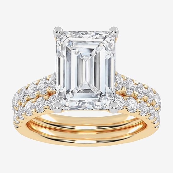 Signature By Modern Bride (G-H / Vs2-Si1) Womens 5 CT. T.W. Lab Grown White Diamond 14K Gold Side Stone Bridal Set