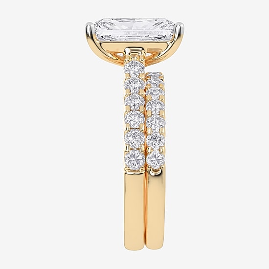 Signature By Modern Bride (G-H / Vs2-Si1) Womens 5 CT. T.W. Lab Grown White Diamond 14K Gold Side Stone Bridal Set
