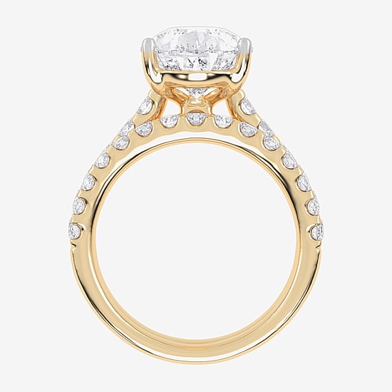 Signature By Modern Bride (G-H / Vs2-Si1) Womens 5 CT. T.W. Lab Grown White Diamond 14K Gold Side Stone Bridal Set
