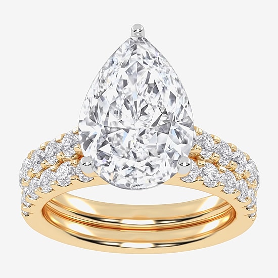 Signature By Modern Bride (G-H / Vs2-Si1) Womens 5 CT. T.W. Lab Grown White Diamond 14K Gold Side Stone Bridal Set