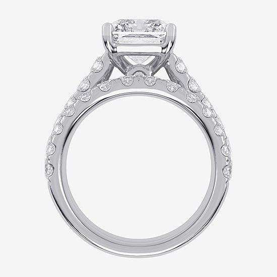 (G-H / Vs2-Si1) Womens 6 CT. T.W. Lab Grown White Diamond 14K Gold Side Stone Bridal Set