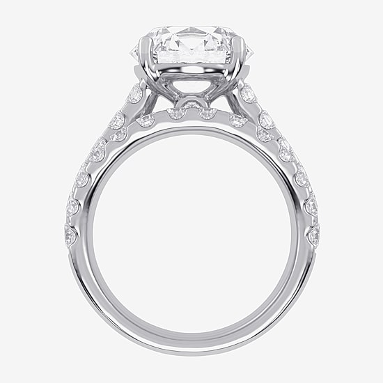 (G-H / Vs2-Si1) Womens 6 CT. T.W. Lab Grown White Diamond 14K Gold Side Stone Bridal Set