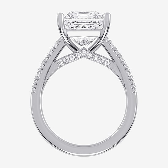 (G-H / Vs2-Si1) Womens 4 1/3 Ct. T.W. Lab Grown White Diamond 14K Gold Side Stone Engagement Ring