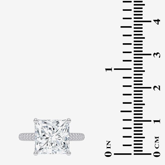 (G-H / Vs2-Si1) Womens 4 1/3 Ct. T.W. Lab Grown White Diamond 14K Gold Side Stone Engagement Ring