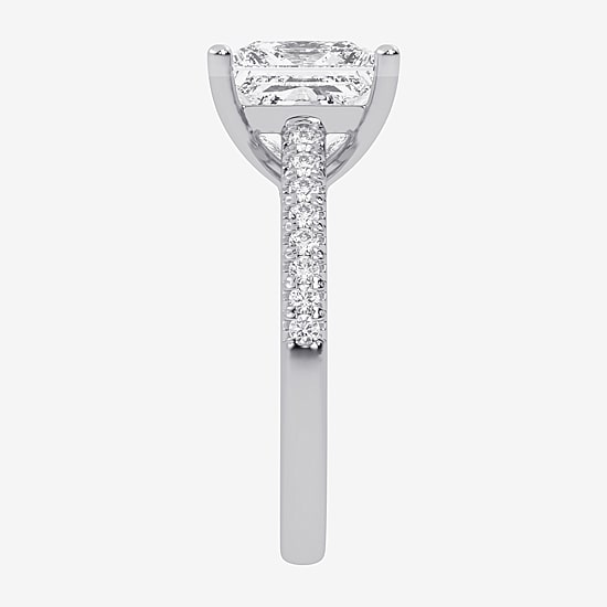 (G-H / Vs2-Si1) Womens 4 1/3 Ct. T.W. Lab Grown White Diamond 14K Gold Side Stone Engagement Ring
