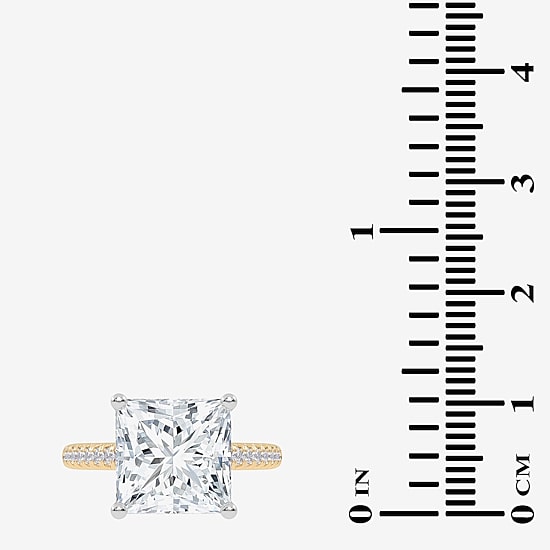 (G-H / Vs2-Si1) Womens 4 1/3 Ct. T.W. Lab Grown White Diamond 14K Gold Side Stone Engagement Ring
