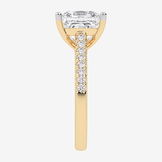 (G-H / Vs2-Si1) Womens 4 1/3 Ct. T.W. Lab Grown White Diamond 14K Gold Side Stone Engagement Ring