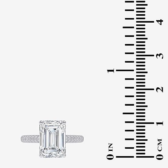 (G-H / Vs2-Si1) Womens 4 1/3 Ct. T.W. Lab Grown White Diamond 14K Gold Side Stone Engagement Ring