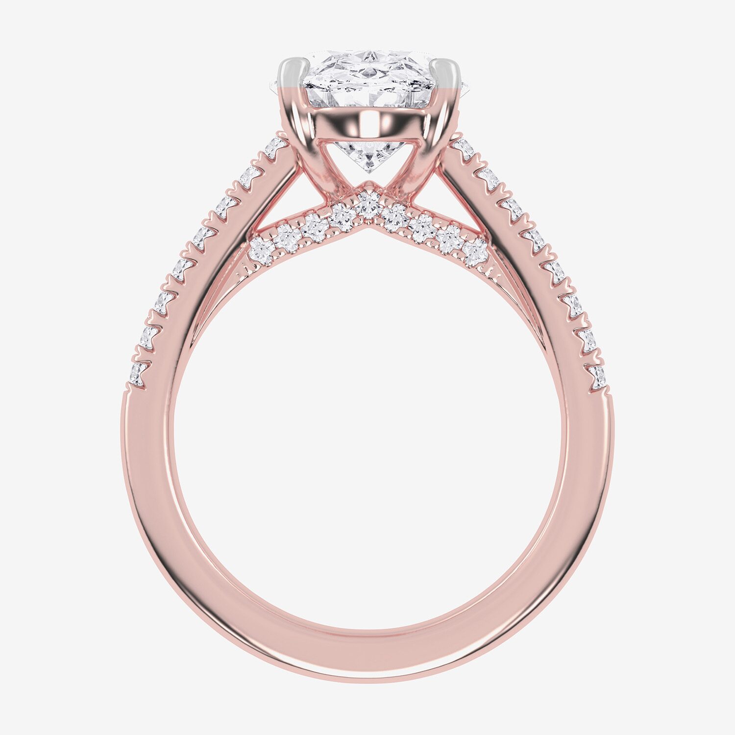 (G-H / Vs2-Si1) Womens 4 1/3 Ct. T.W. Lab Grown White Diamond 14K Gold Oval Side Stone Engagement Ring