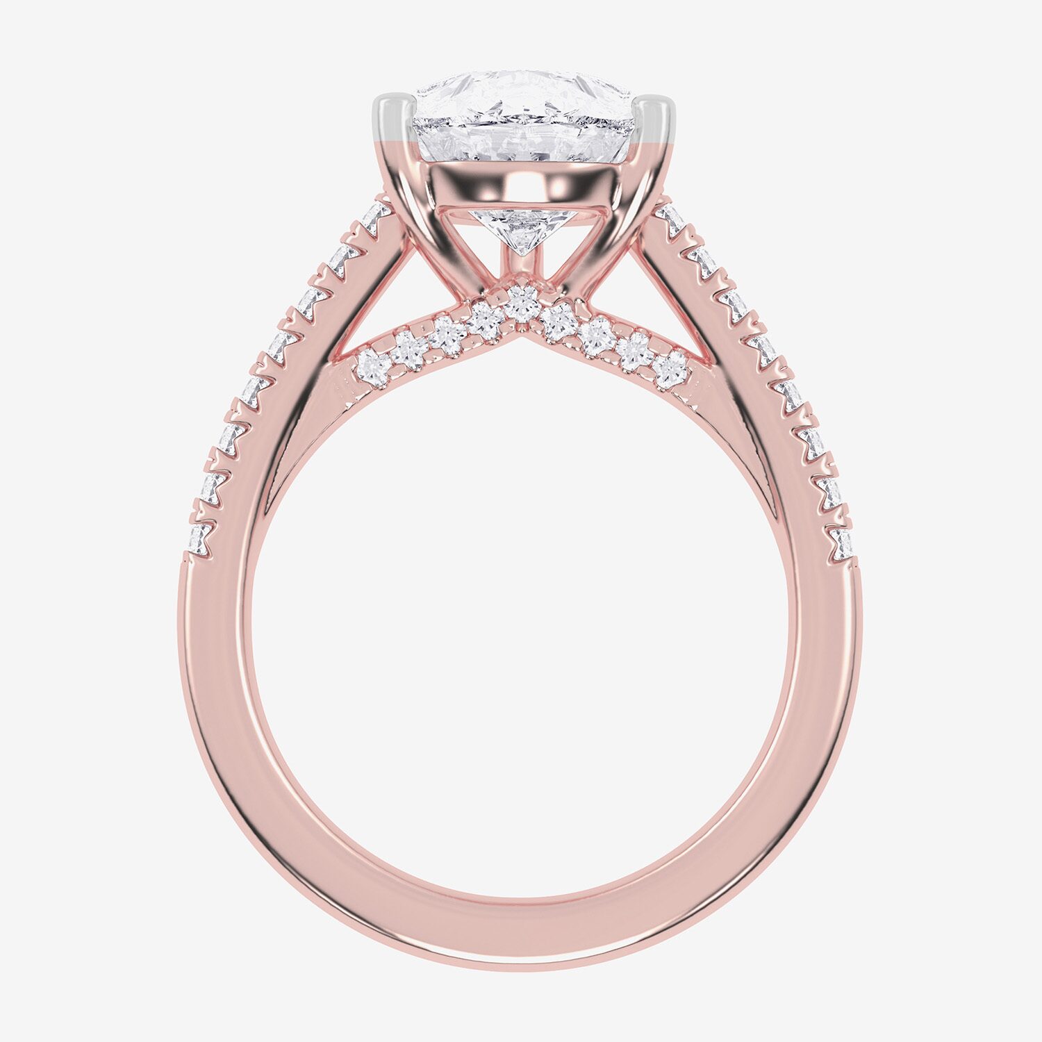 G-H / Vs2-Si1) Womens 1/3 Ct. T.W. Lab Grown White Diamond 14K Gold Pear Side Stone Engagement Ring