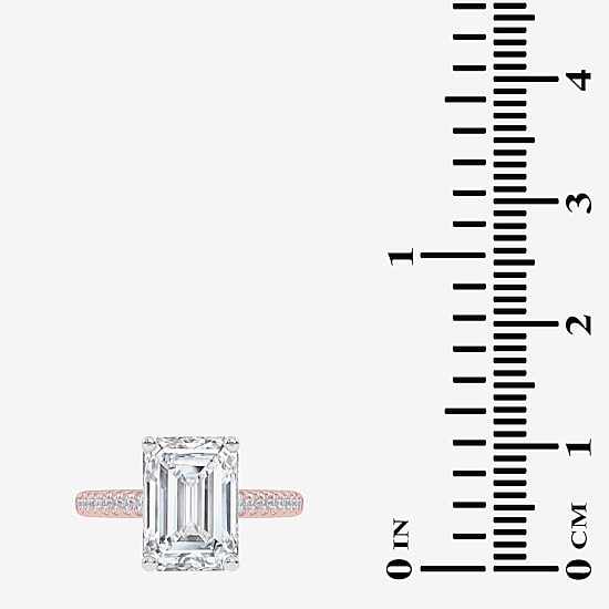 (G-H / Vs2-Si1) Womens 3 1/3 Ct. T.W. Lab Grown White Diamond 14K Gold Side Stone Engagement Ring
