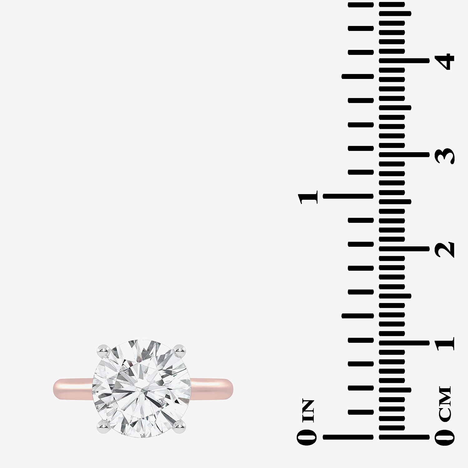 (G-H / Vs2-Si1) Womens 3 CT. T.W. Lab Grown White Diamond 14K Gold Solitaire Engagement Ring