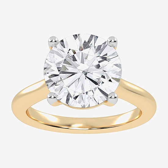 (G-H / Vs2-Si1) Womens 3 CT. T.W. Lab Grown White Diamond 14K Gold Solitaire Engagement Ring