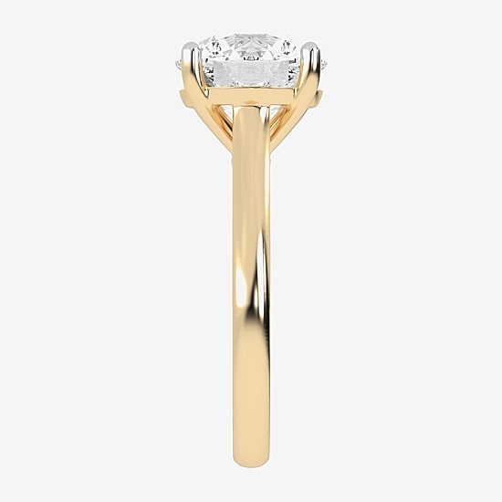 (G-H / Vs2-Si1) Womens 3 CT. T.W. Lab Grown White Diamond 14K Gold Solitaire Engagement Ring