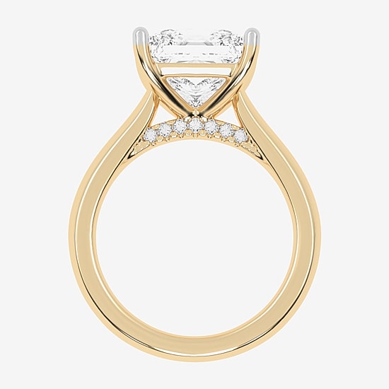 (G-H / Vs2-Si1) Womens 3 CT. T.W. Lab Grown White Diamond 14K Gold Solitaire Engagement Ring
