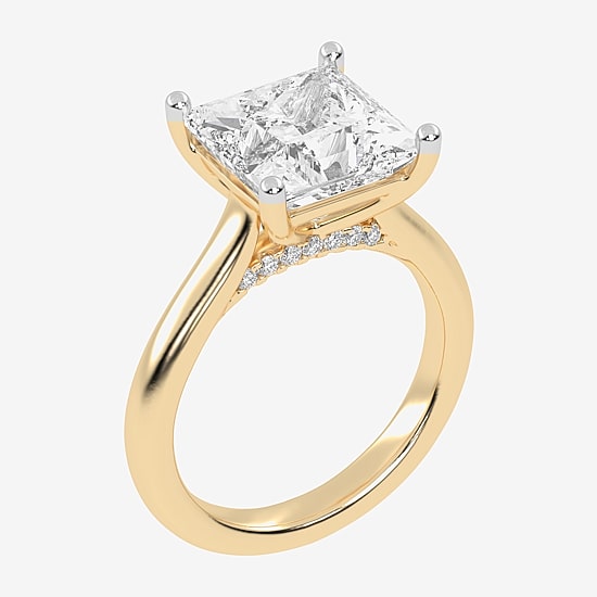 (G-H / Vs2-Si1) Womens 3 CT. T.W. Lab Grown White Diamond 14K Gold Solitaire Engagement Ring