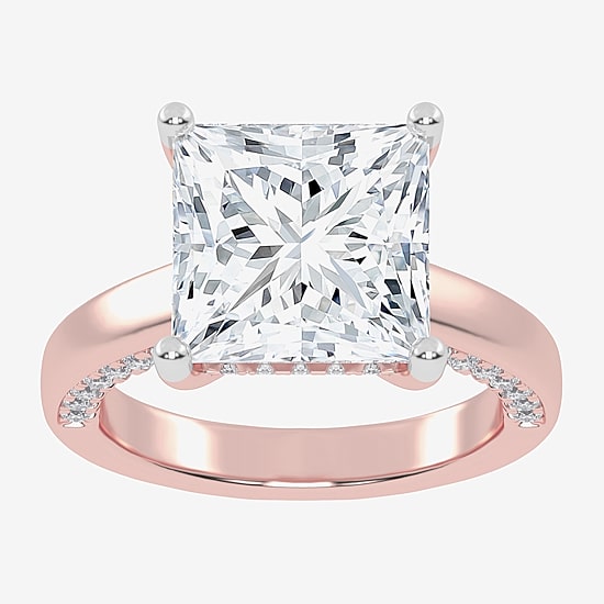 (G-H / Vs2-Si1) Womens 4 1/2 CT. T.W. Lab Grown White Diamond 14K Gold Solitaire Engagement Ring