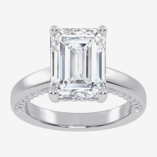 (G-H / Vs2-Si1) Womens 4 1/2 CT. T.W. Lab Grown White Diamond 14K Gold Solitaire Engagement Ring