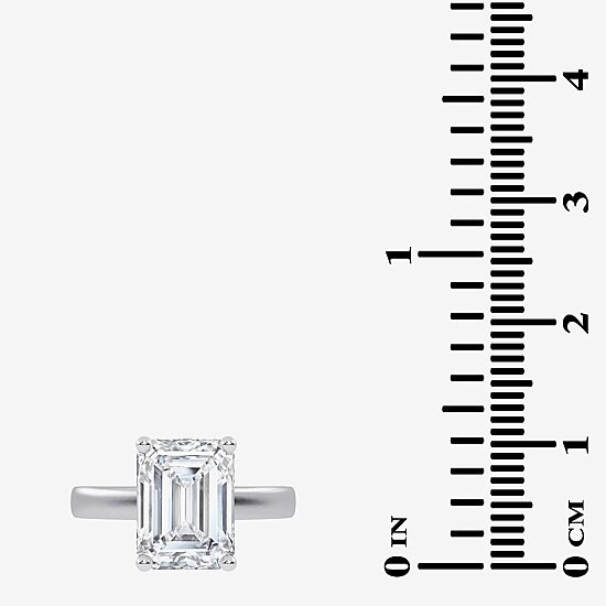 (G-H / Vs2-Si1) Womens 4 1/2 CT. T.W. Lab Grown White Diamond 14K Gold Solitaire Engagement Ring