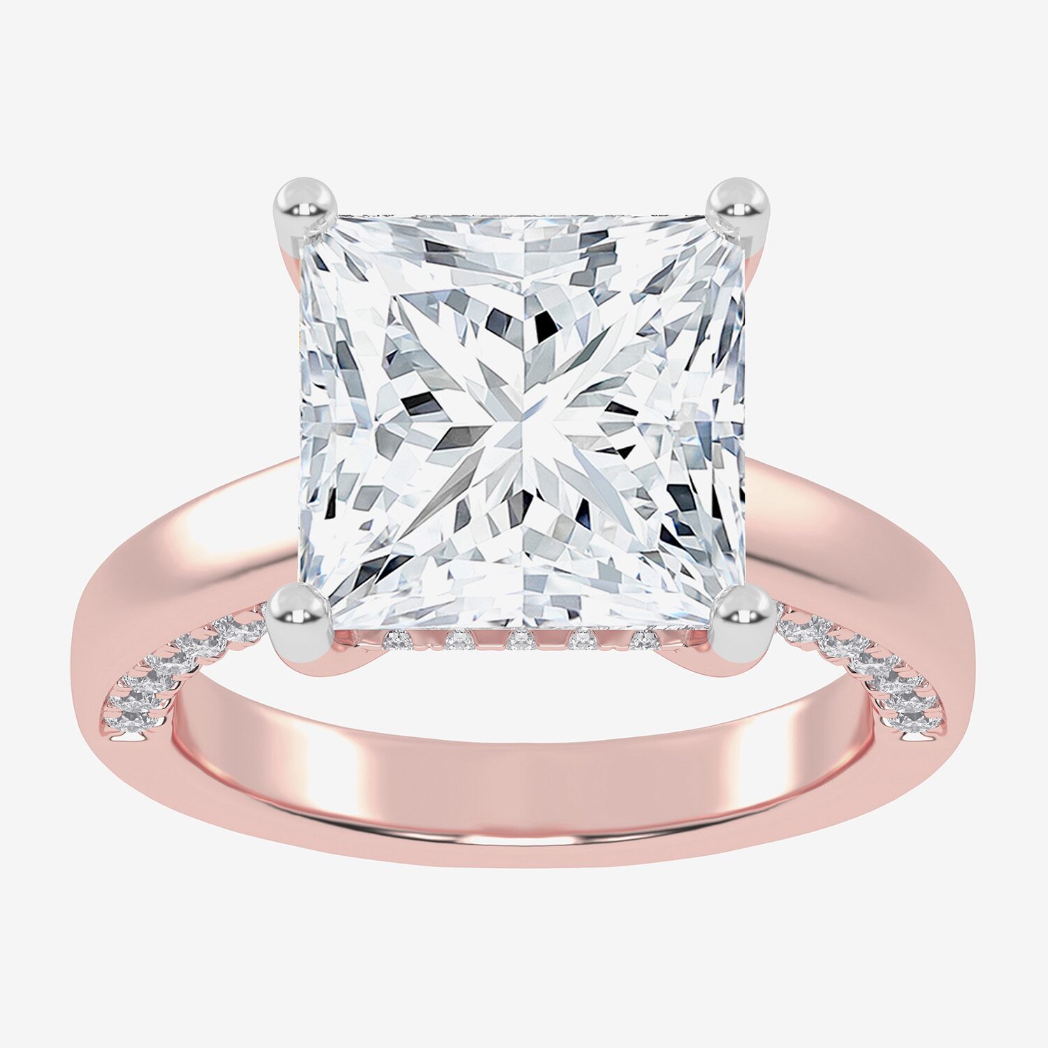 (G-H / Vs2-Si1) Womens 3 1/2 CT. T.W Lab Grown White Diamond 14K Gold Solitaire Engagement Ring