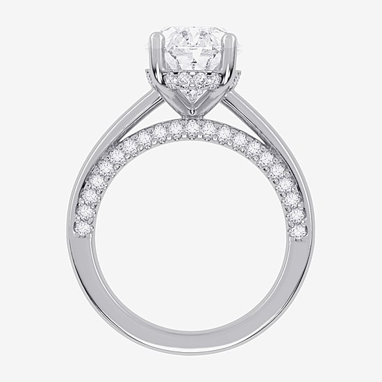 (G-H / Vs2-Si1) Womens 3 1/2 CT. T.W Lab Grown White Diamond 14K Gold Solitaire Engagement Ring