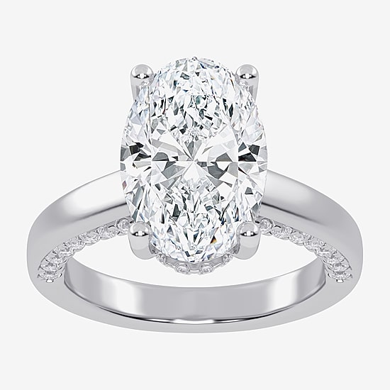 (G-H / Vs2-Si1) Womens 3 1/2 CT. T.W Lab Grown White Diamond 14K Gold Solitaire Engagement Ring