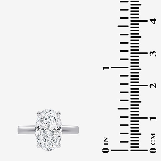 (G-H / Vs2-Si1) Womens 3 1/2 CT. T.W Lab Grown White Diamond 14K Gold Solitaire Engagement Ring