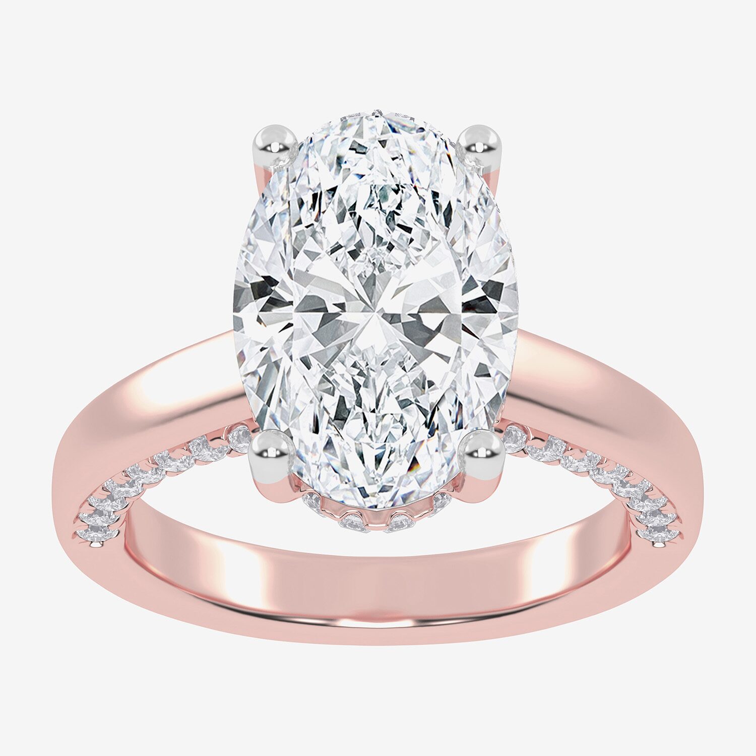 (G-H / Vs2-Si1) Womens 3 1/2 CT. T.W Lab Grown White Diamond 14K Gold Solitaire Engagement Ring