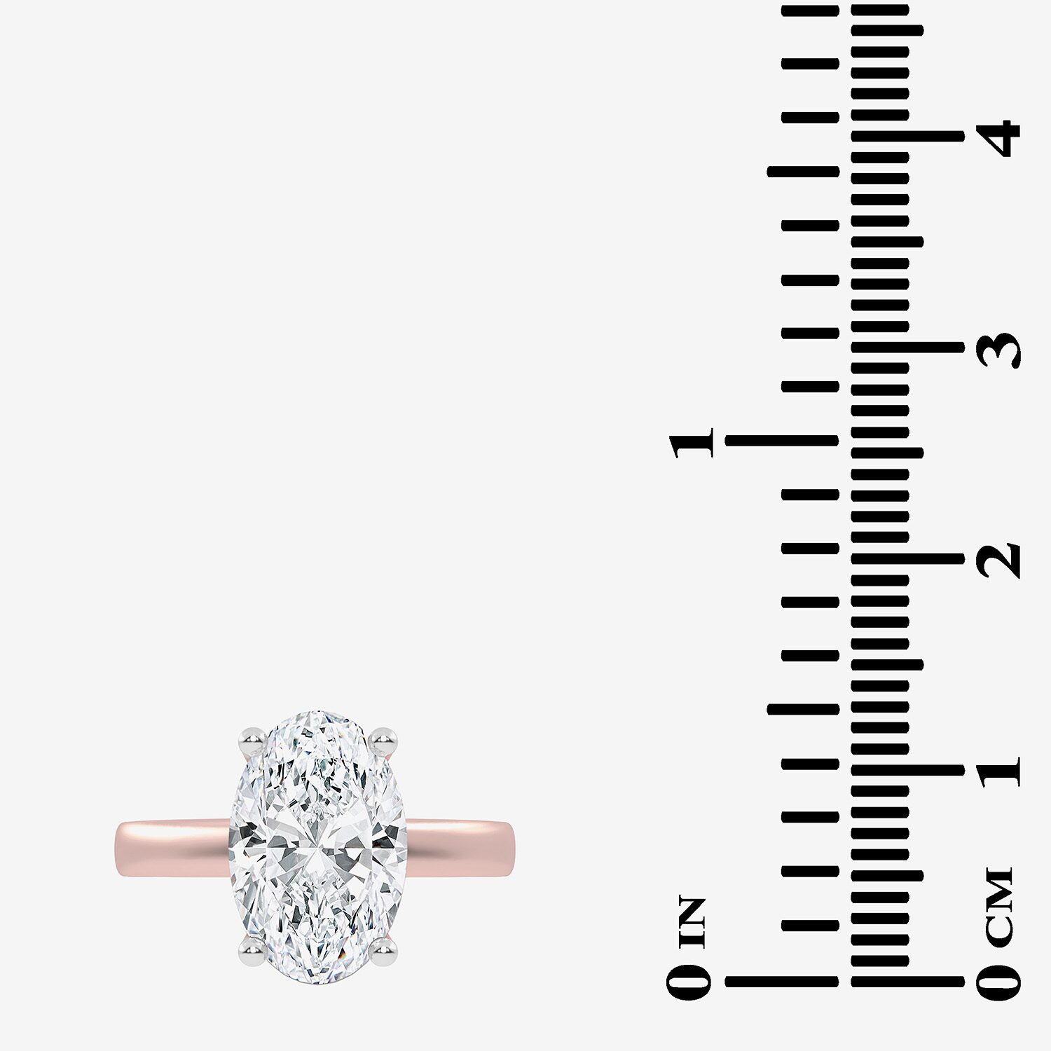 (G-H / Vs2-Si1) Womens 3 1/2 CT. T.W Lab Grown White Diamond 14K Gold Solitaire Engagement Ring
