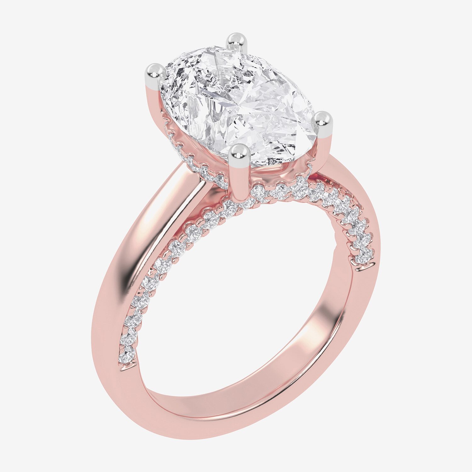(G-H / Vs2-Si1) Womens 3 1/2 CT. T.W Lab Grown White Diamond 14K Gold Solitaire Engagement Ring