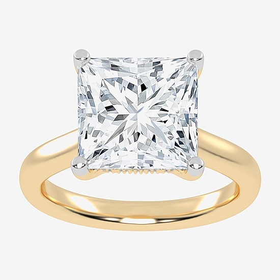 (G-H / Vs2-Si1) Womens 4 1/5 Ct. T.W. Lab Grown White Diamond 14K Gold Solitaire Engagement Ring