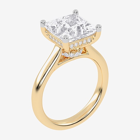 (G-H / Vs2-Si1) Womens 4 1/5 Ct. T.W. Lab Grown White Diamond 14K Gold Solitaire Engagement Ring